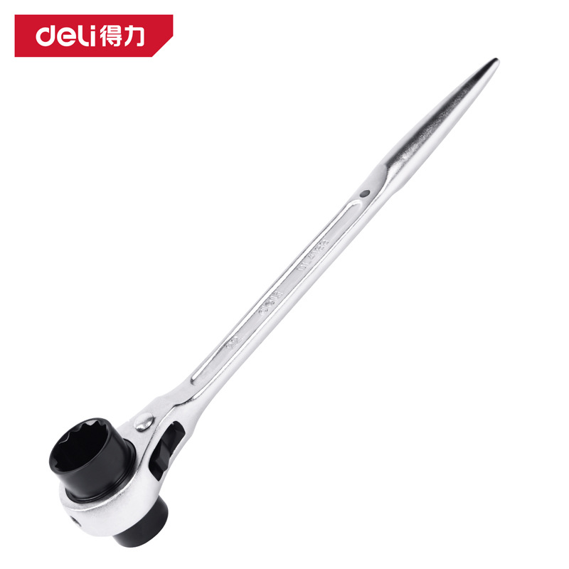 得力DL4194尖尾棘轮扳手24x27mm(黑)(把)