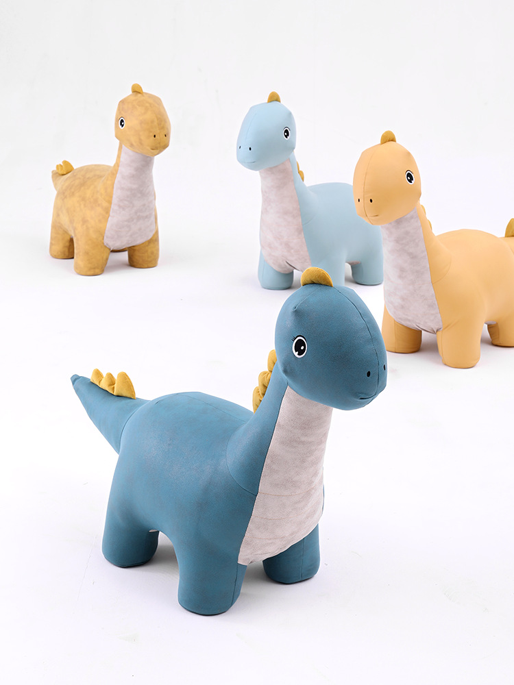 恐龙造型动物凳子家用儿童幼儿园创意卡通小凳子木质换鞋凳坐凳|ms