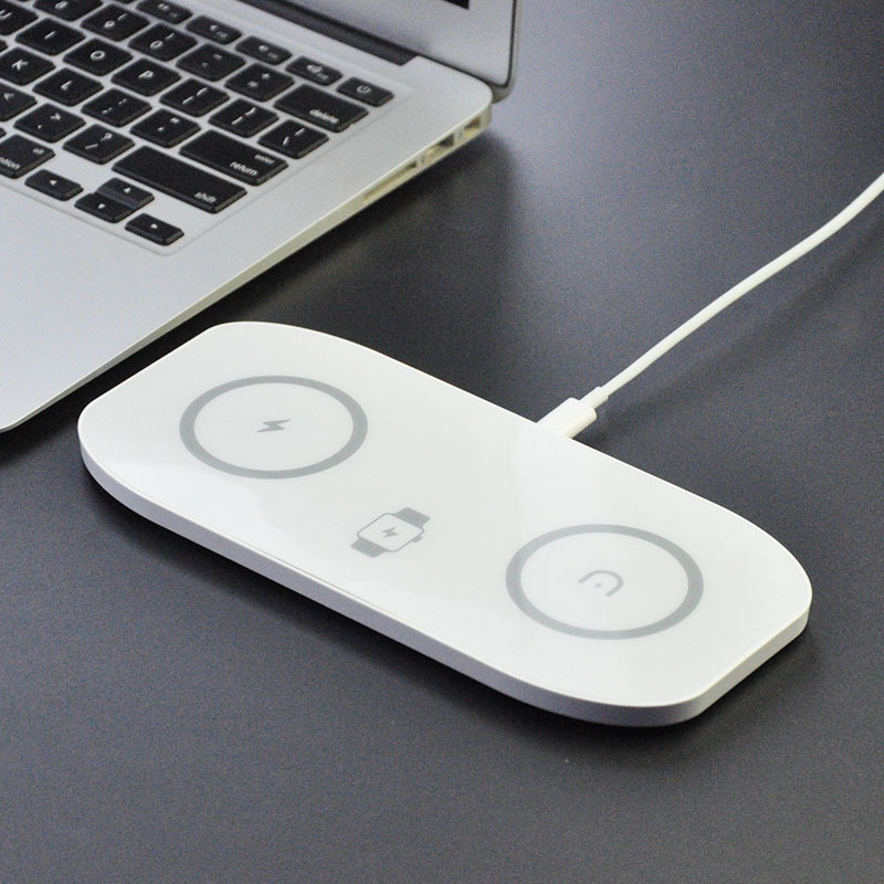 Magsafe doble magnético carga rápida carga inalámbrica tres en uno para Apple Watch, auriculares, cargador inalámbrico para teléfono móvil