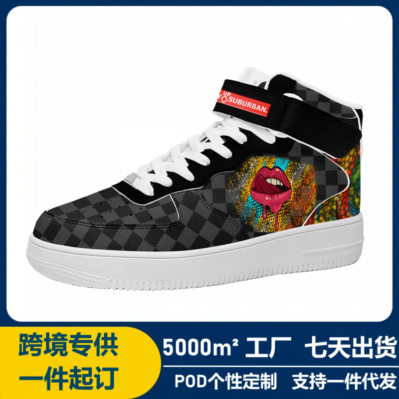 Putian Factory Pod Pattern Custom Sports Sneakers High-Top Air Force 1 Basketball Shoes Support Jit for Men and Women Putian Factory Pod Pattern Custom Sports Sneakers High-Top Air Force 1 Basketball Shoes Support Jit for Men and Women