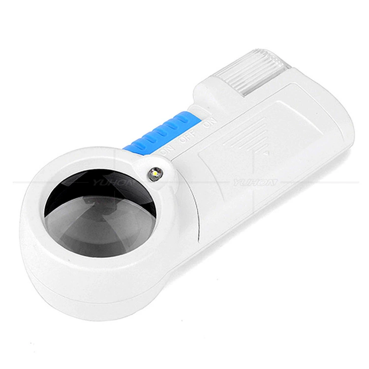 Портативное портативное 12-кратное увеличительное стекло Светодиодное освещение Портативная коллекция книг для чтения, каллиграфия и живопись