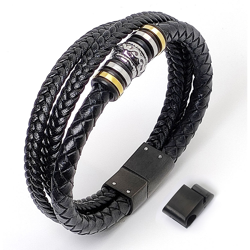 men's fashionable woven bracelet stainless steel