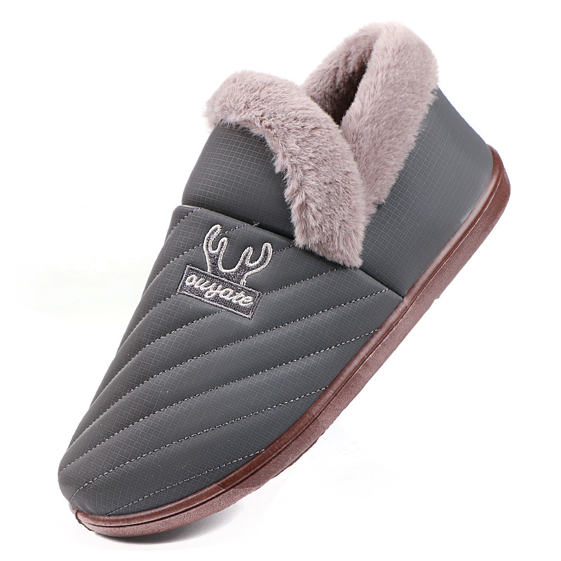 Men's winter warm Beijing cloth slippers