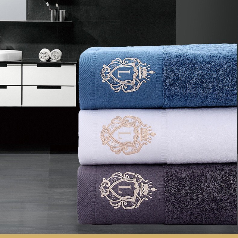 All-Cotton Hotel and Guesthouse Thickened and Enlarged Absorbent Pure Cotton Bath Towel for Beauty Salons, Home Use, Customizable with Logo, Quick-Drying