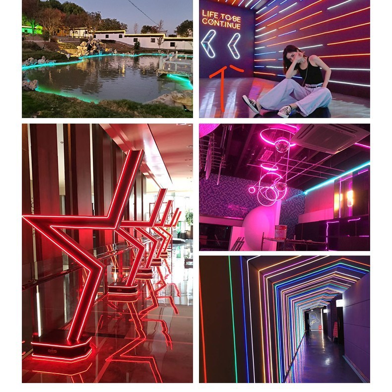 LED柔性霓虹七彩软灯带广告户外防水做发光字造型氛围硅胶线灯条|undefined
