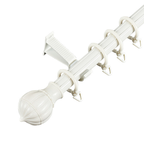 Thickened Roman rod curtain rod with double rod, drilling hooks, silent curtain track, includes mounting brackets, factory wholesale