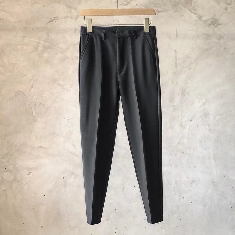 Verano nuevo estilo pequeño traje pantalones de drapeado de los hombres pantalones cortos de negocios casual estilo coreano moda británico pantalones de traje sueltos rectos