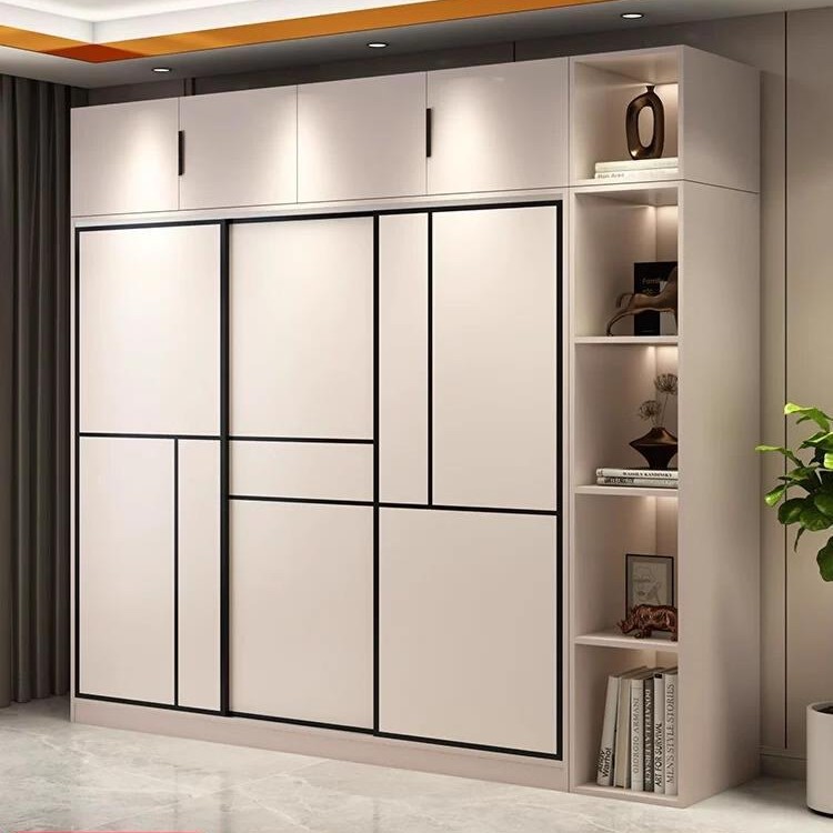 Wardrobe Home Bedroom sliding door New 2025 Hot Style Rental Room Economical Small Apartment Simple Wardrobe