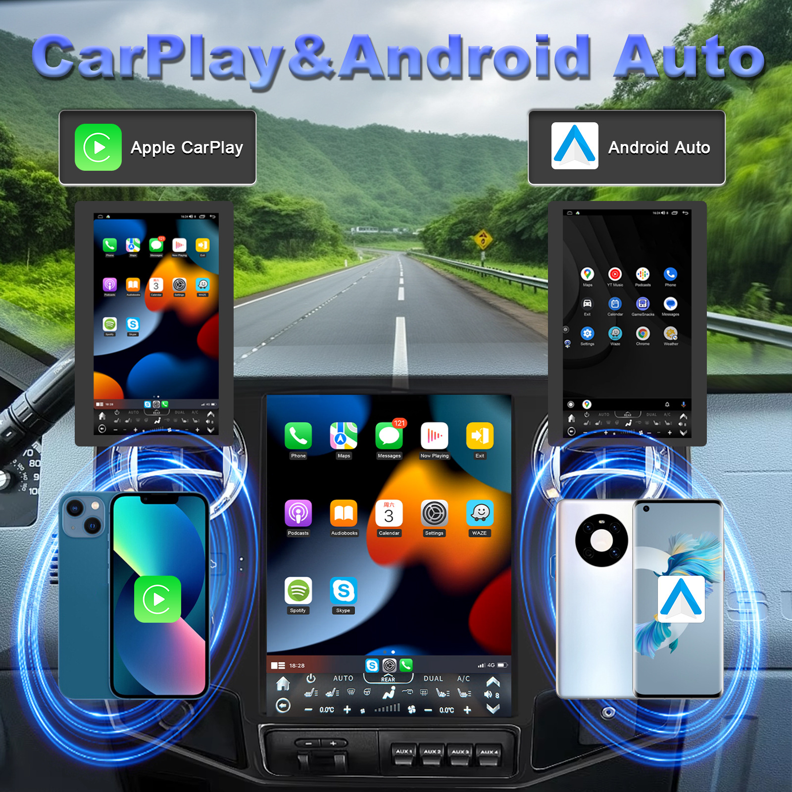 12.1Inch F-250/350 2008-2016 Car Audio and Video Intelligent Navigator Gps Android Navigation