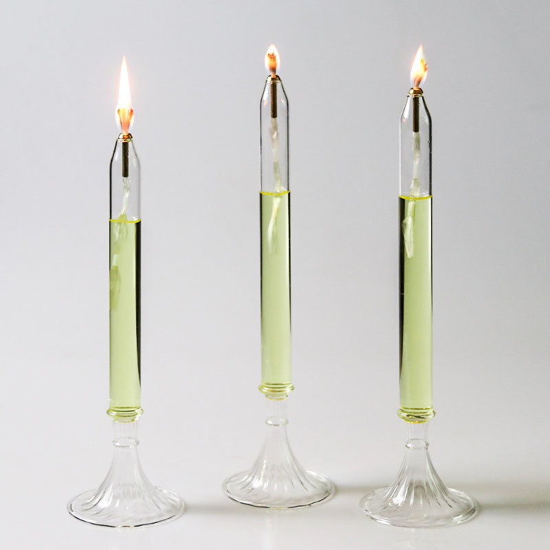 Creativo candelabro de cristal estilo europeo lámpara aceite simple personalidad romántica vela cena transparente decoración del hogar