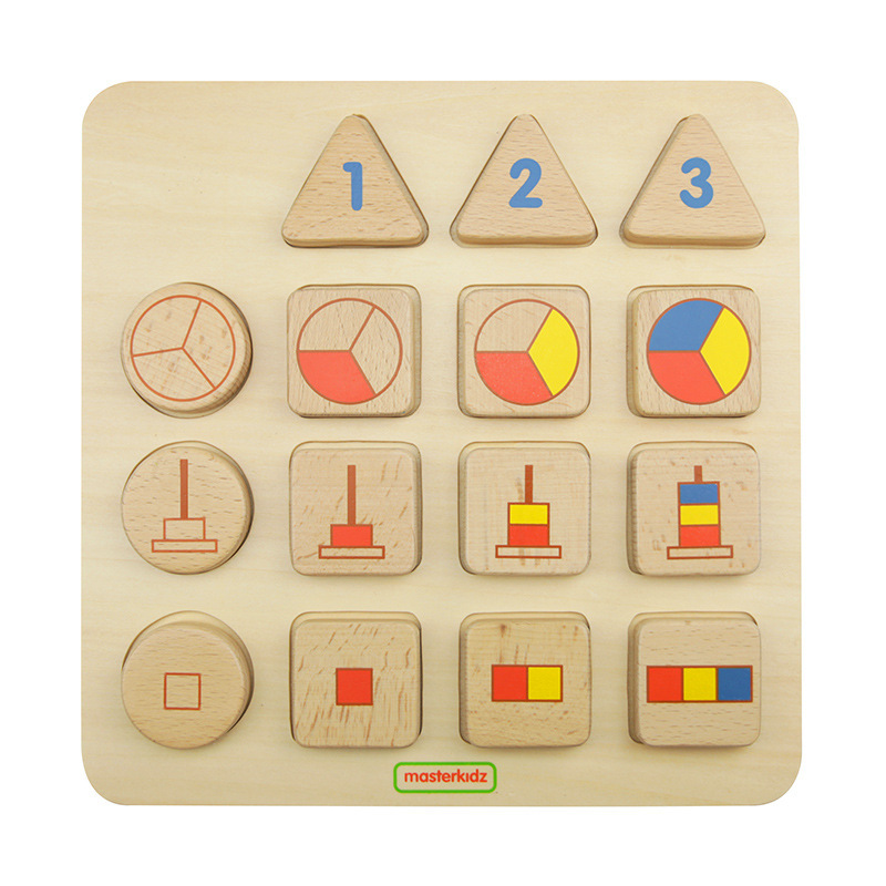 Preschool Montessori Educational Early Education Teaching Aids for Small Classes with Various Number Expression Practice Boards to Improve Logical Thinking