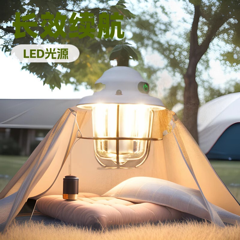 Cross-Border Outdoor Camping Ambiance Light USB Long-Lasting Portable Tent Camping Lighting Pinecone Lamp Small Hanging Lamp