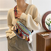 Woven small bag, shoulder bag, one-shoulder bag, ethnic belt bag, 2021 collection, Japanese and Korean, ethnic style