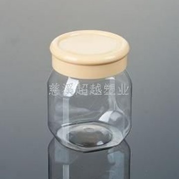 200ml扁形透明塑料瓶 辣椒酱瓶 果酱瓶(GJ007)