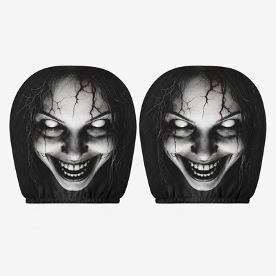 Universal seat cover — pullover printed car headrest cover, TEMU - smiling-girl-double-sided-printing-1-piece