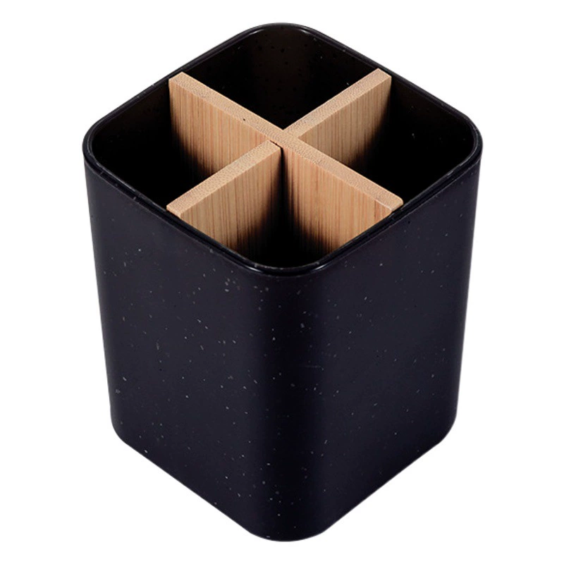 Ванная комната Бамбуковый держатель зубной щетки Трубка для зубной щетки Патентный дизайн Имитация мрамора Цвет Ящик для хранения Amazon Самые продаваемые продукты