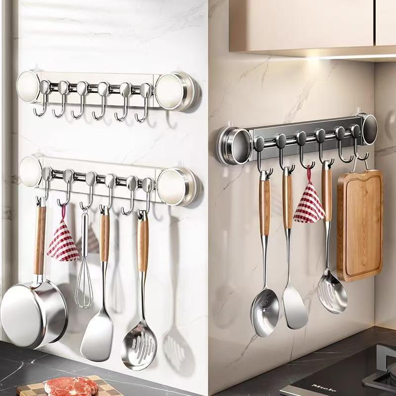 Powerful Suction Cup Kitchen Hook, Removable, No-Drill Wall-Mounted Spoon Holder, Strong Adhesive Hook Storage Rack Powerful Suction Cup Kitchen Hook, Removable, No-Drill Wall-Mounted Spoon Holder, Strong Adhesive Hook Storage Rack