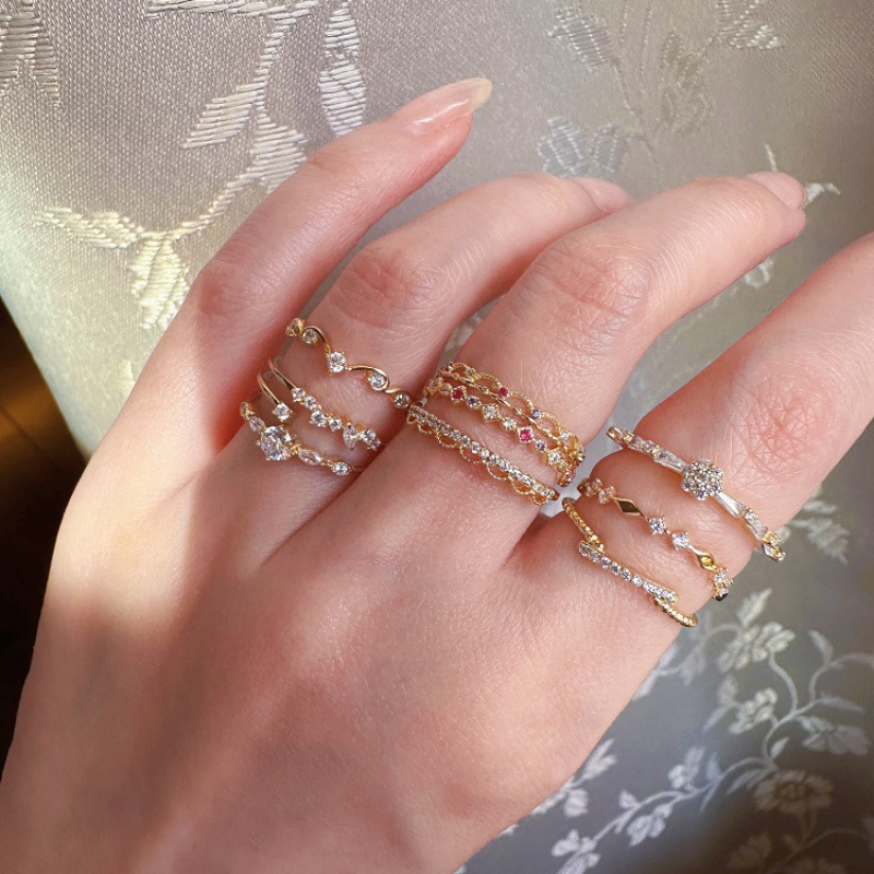 Japanese Style Mature Elegant Light Luxury Exquisite Atmosphere Ultra-Thin Stacking For Women Fashionable Personality_voghion.com