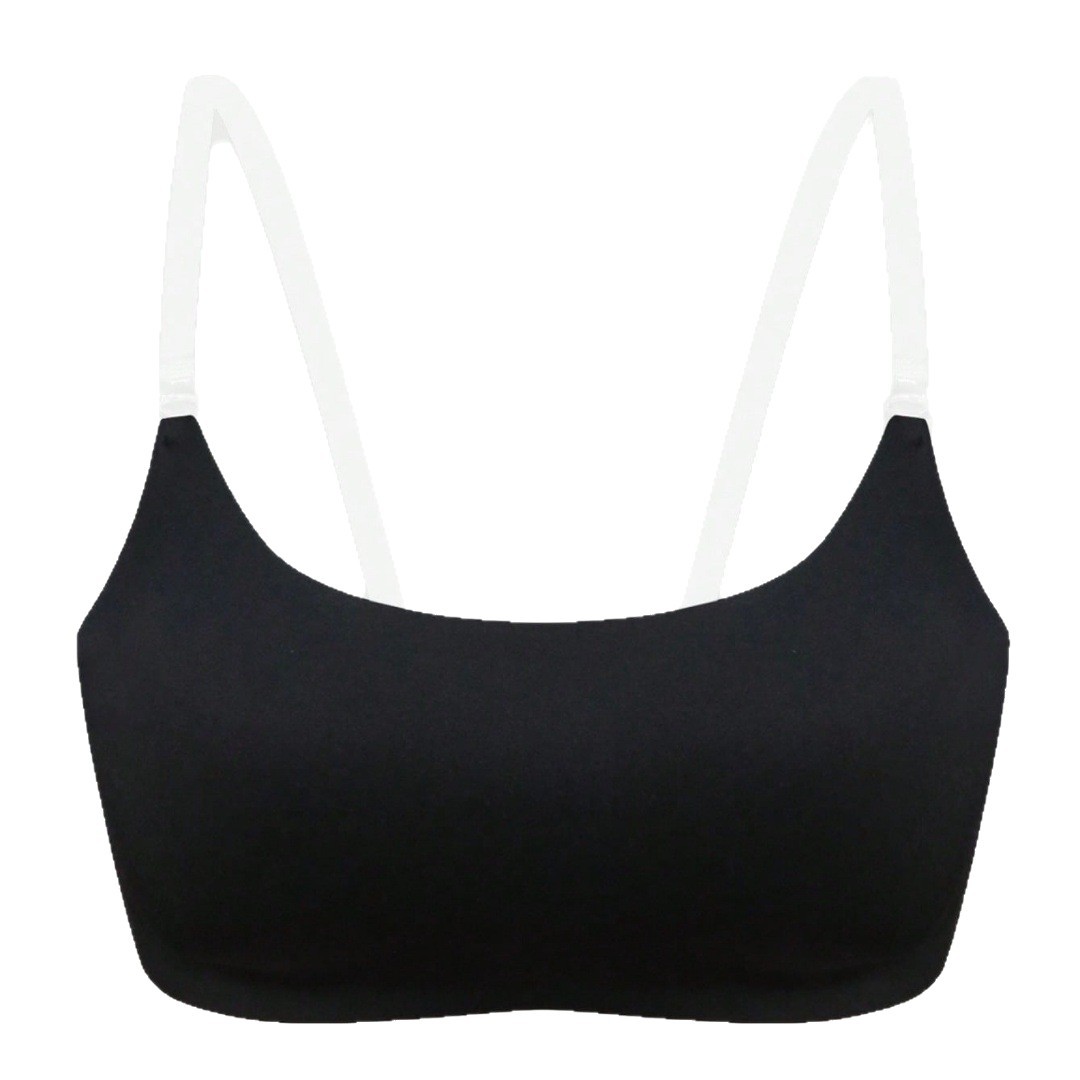 Bra transparente transfronterizo sin cinturón de hombro sin anillo de acero delgado sujetador de pecho anti-caída de espalda ajustable ropa interior