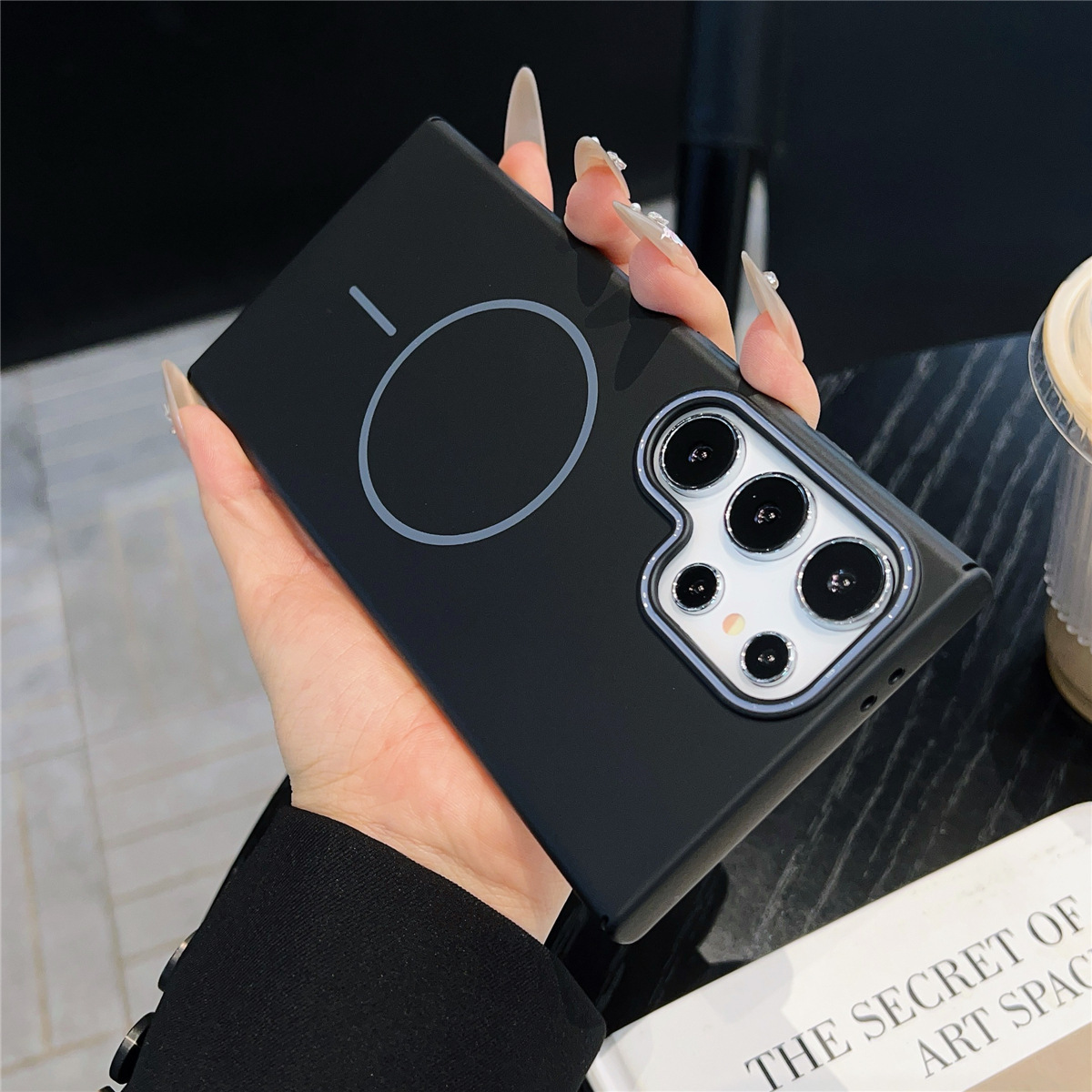 Aplicable a Samsung S26Ultra Soft Ring Magnetic Phone Case S25plus Skin Magnetic Case Anti-fall Protector