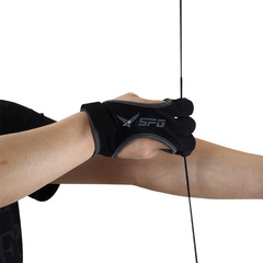 SPG廠家新款 射箭三指護指 加厚指尖傳統反曲弓箭地中海拉弦手套