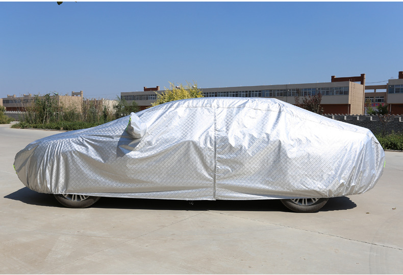 Car Cover Aluminum Film Cotton Thickened Rainproof Dustproof Sunscreen