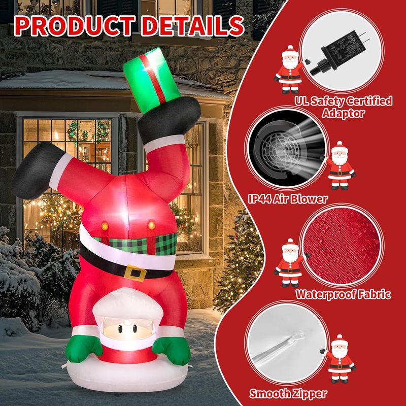 Amazon クリスマスインフレータブルエアモデルクリスマスツリー老人雪だるま LED ライト発光装飾屋外中庭装飾品|undefined