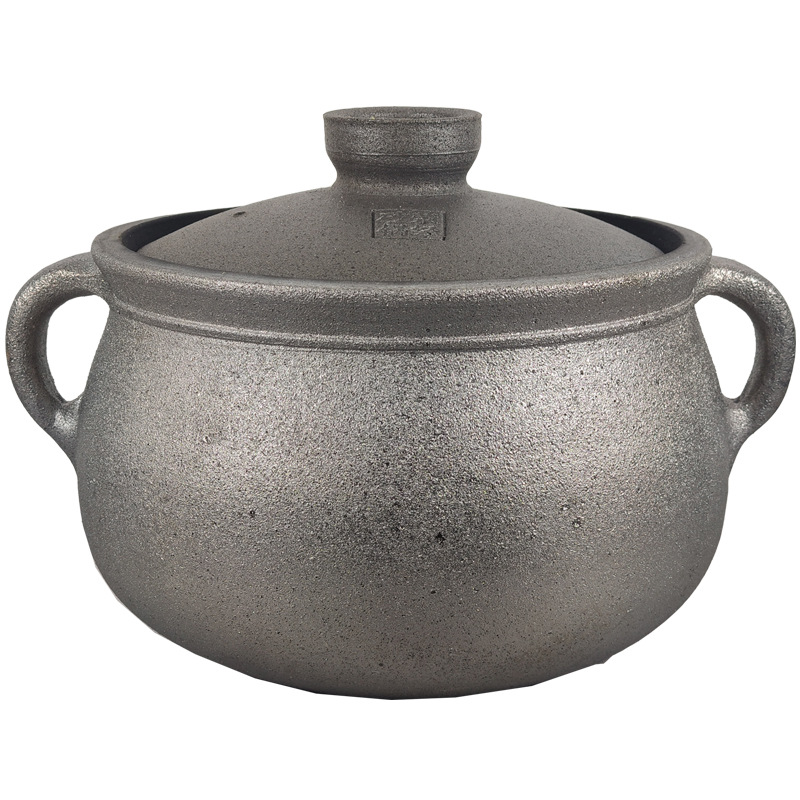 GJU8 wholesale Yingjing old-fashioned black casserole stew pot household rural clay small casserole gas soup gas stove