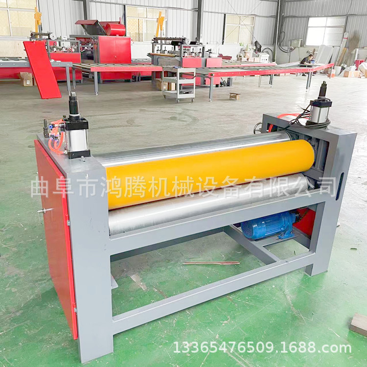 鸿腾木工板材双面涂胶机聚氨酯胶涂胶机保温板自动涂胶机胶辊耐用