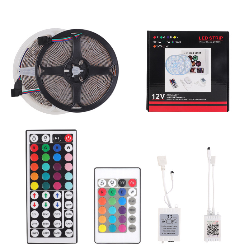 En stock Barra de luz LED epoxi flexible RGB2835 siete colores corriente caballo de agua corriente luz de control remoto tira de luz traje 12V