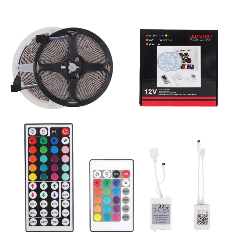 В наличии Светодиодная лента Гибкая RGB2835 семицветная тикер для проточной воды пульт дистанционного управления световая полоса костюм 12 В