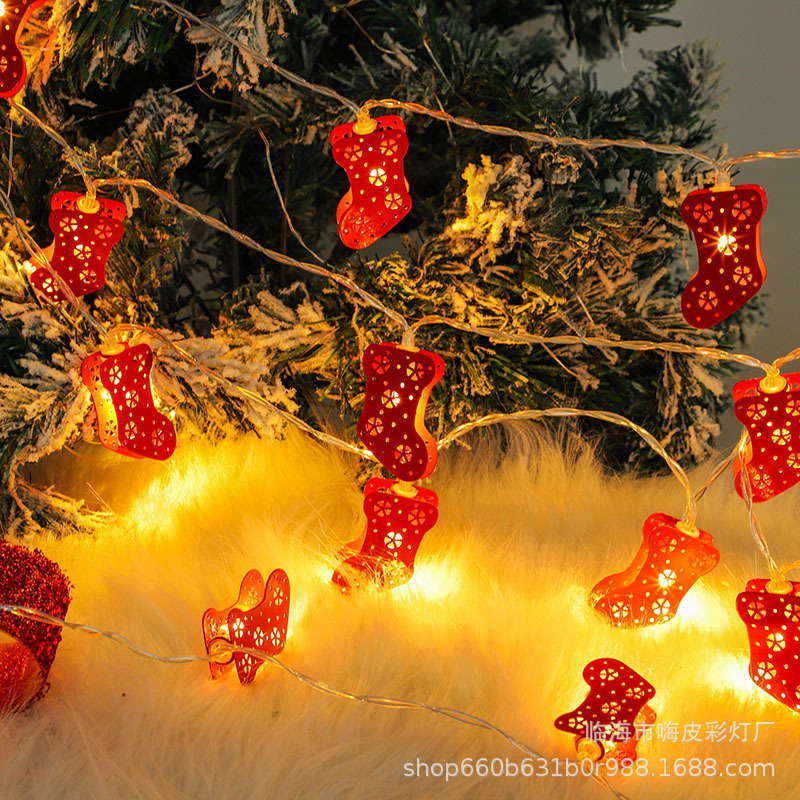 LEDクリスマスライトストリング鉄芸老人雪だるまクリスマスツリー祭り装飾イルミネーションストリングルーム雰囲気配置ライトストリング|undefined