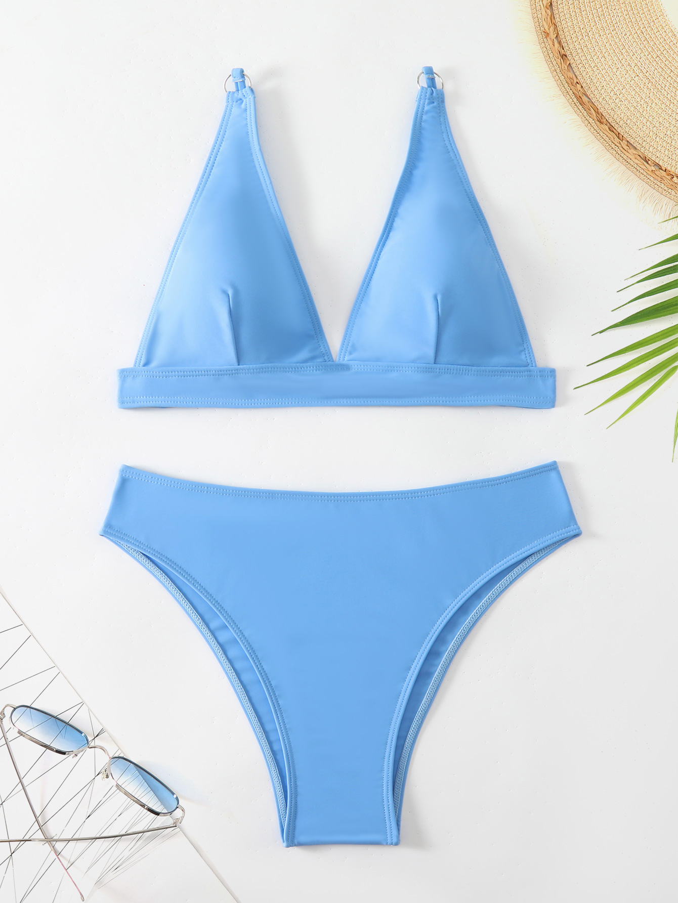 Back view of the bikini top and straps