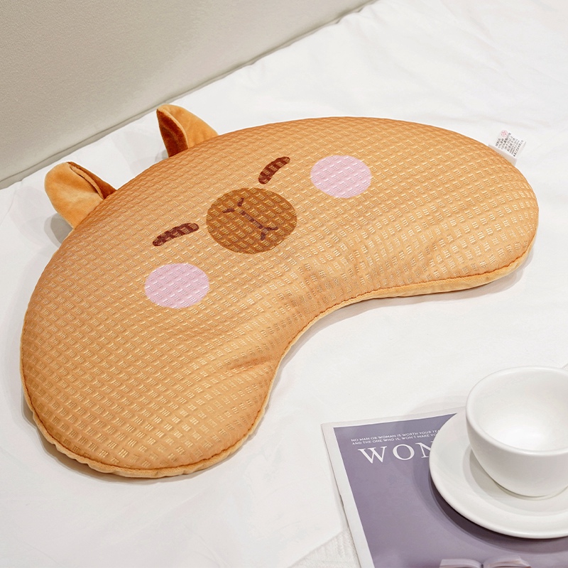 Almohada Cervical para Siesta de Alforfón y Seda de Hielo Desmontable