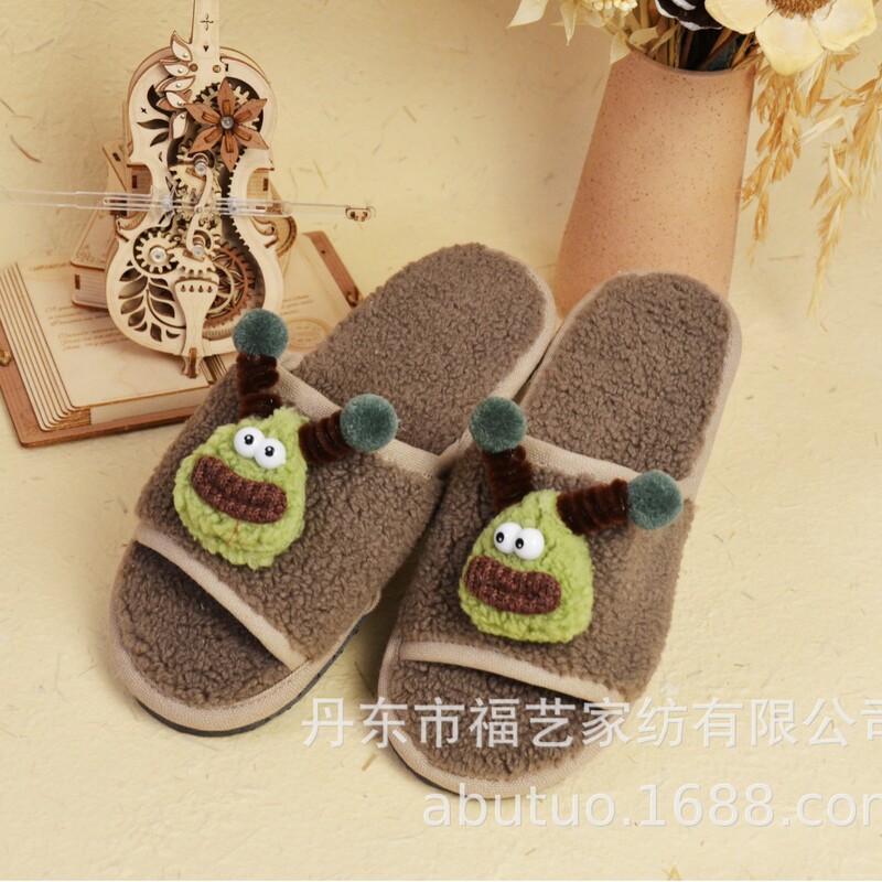 26 Manufacturers Shipped Mengduo Lamb Soft Slippers Fabric Cloth Bottom Home Slippers