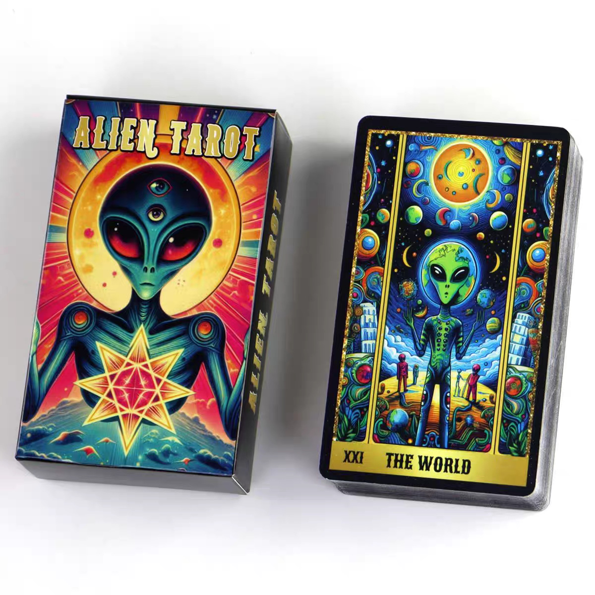 Alien Tarot Party Game English Card Deck For Game Nights_voghion.com