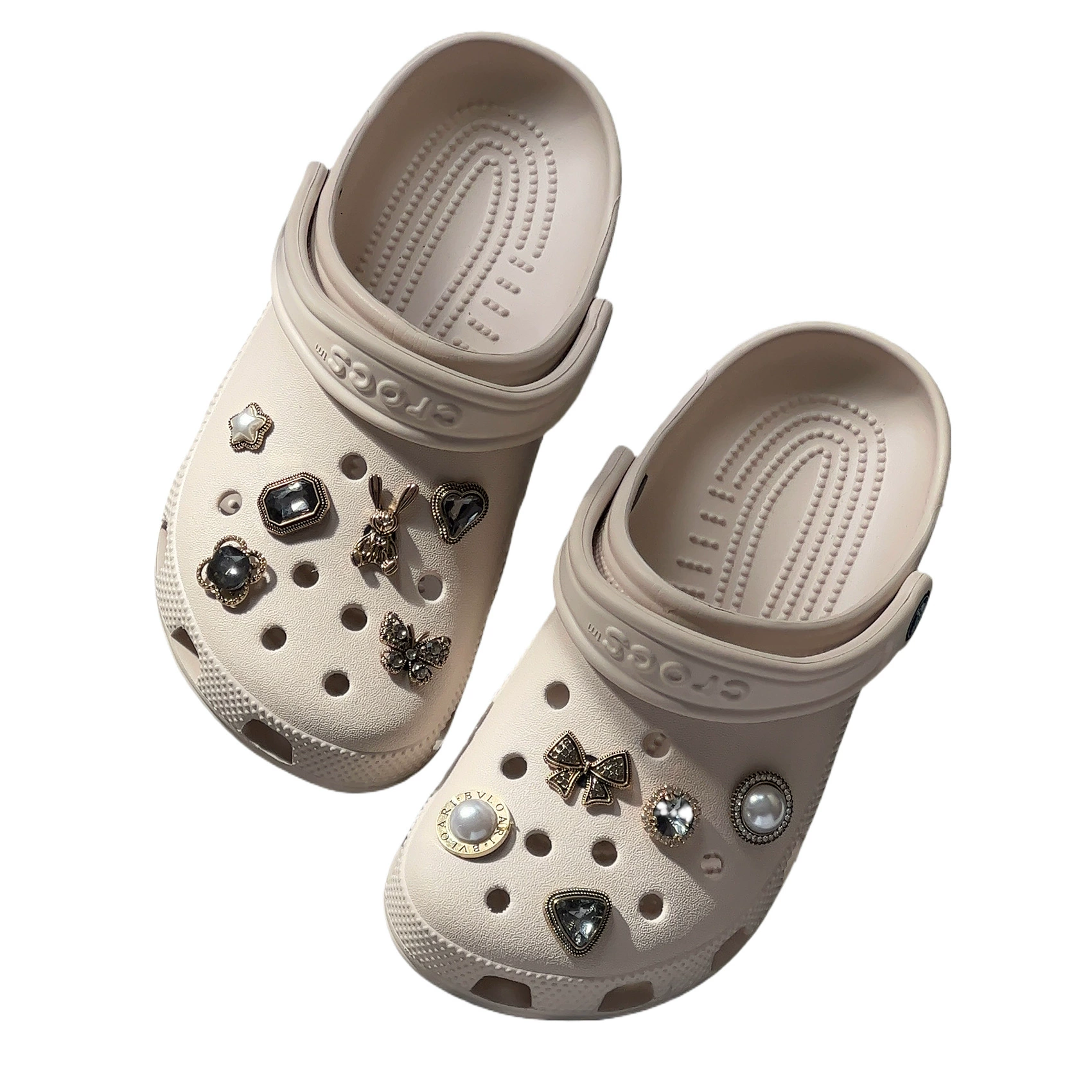 Retro diamond accessory, slippers for students, high-quality style, DIY