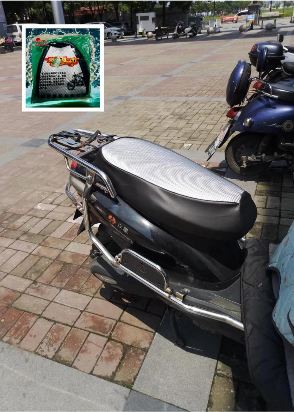 Electric Vehicle Seat Cushion, Square Diamond Pattern, Waterproof Motorcycle Seat Cover, Large Size, Widened and Thickened, Suitable for All Seasons, Motorcycle Seat