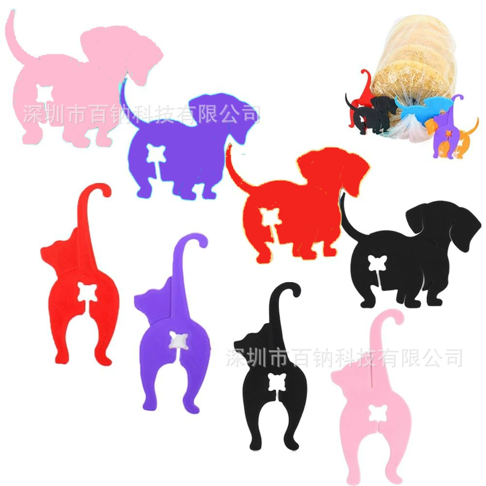 Зажимы для кошачьего корма, галстук для пакета с кошачьим кормом, многоразовые зажимы для пакета с кормом для собак и кошек, зажимы для пакета с едой, сумка