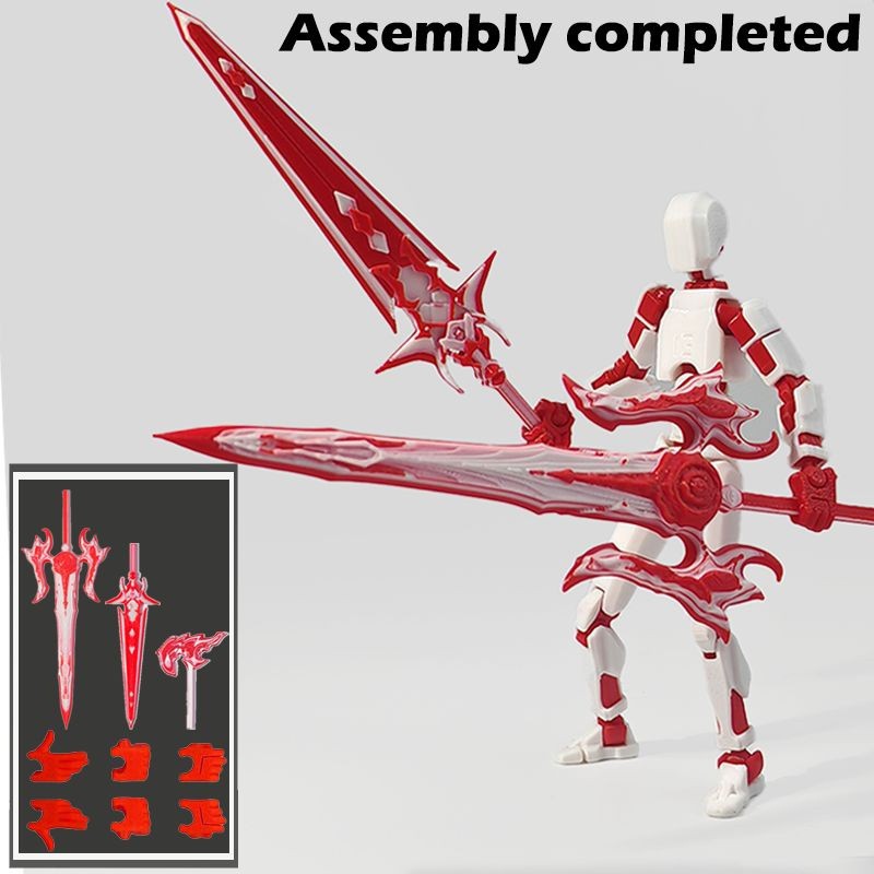 흰색과 빨간색 전투 도끼