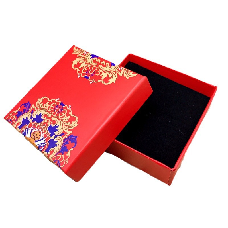 批发国风手链盒 项链盒简约喜庆红色首饰礼品盒 装饰盒 包装饰品