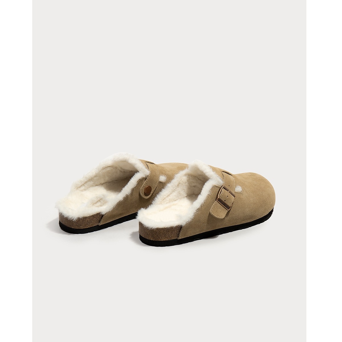 Scarpe da interni comode pantofole traspiranti da camera da letto a punta aperta in peluche da donna_voghion.com
