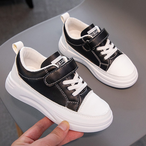 Children's white shoes, spring and autumn boys' soft-soled sports shoes, soft-soled sneakers, waterproof girls' running shoes, casual shoes, single shoes