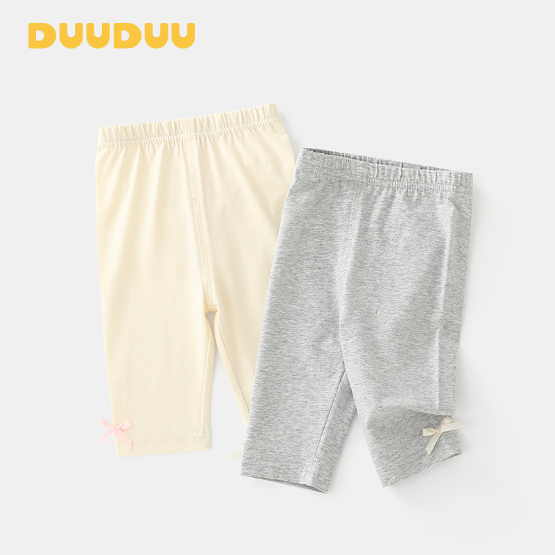 DUUDUU Summer New 2025 Children's Pants Baby Girl's Leggings Class A Outer Wear Baby Pants Summer Thin