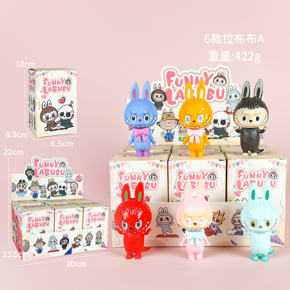 6 couleurs de Labubu A [boîte surprise + présentoir]