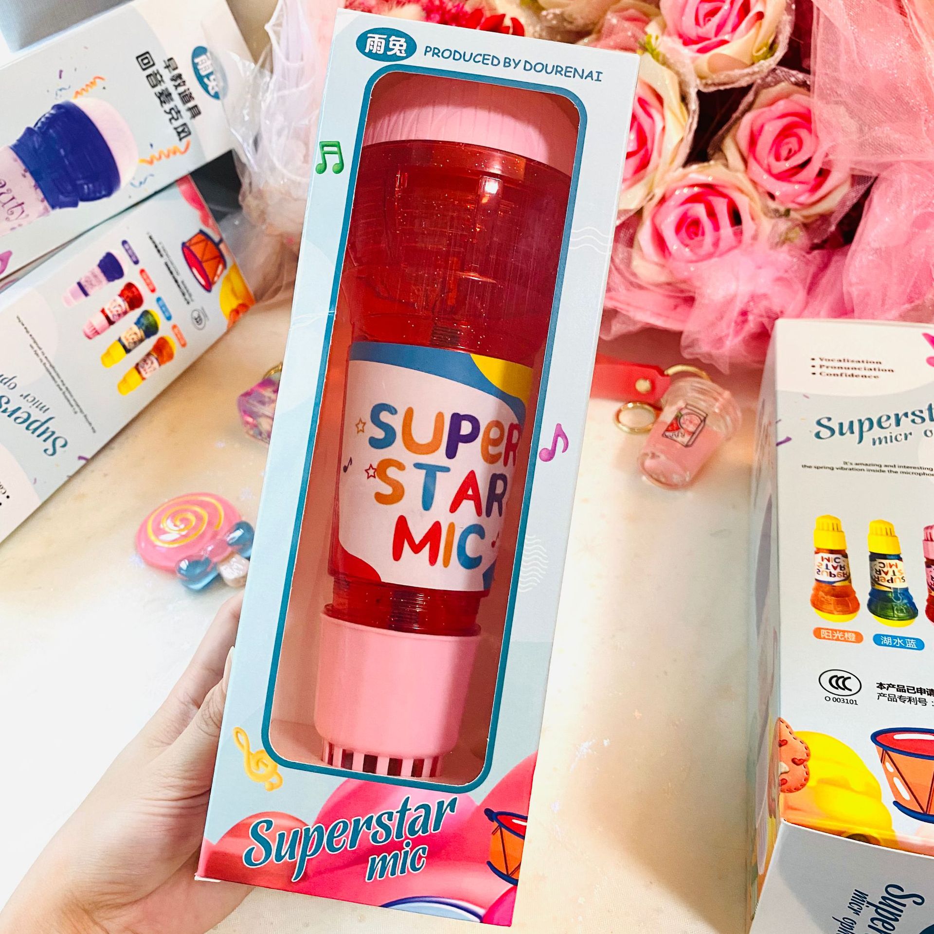 Micrófono de eco para niños micrófono de eco físico los niños aprenden a hablar sin lastimar los oídos anfitrión accesorios de educación temprana