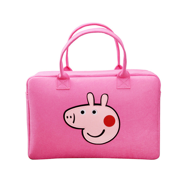 Coreano bolsa de viaje de dibujos animados de gran capacidad bolsa de equipaje moda ligera estudiante femenina plegable fieltro oso bolsa de equipaje