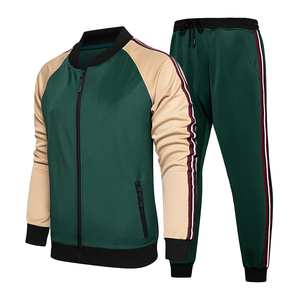 Roupas masculinas outono e inverno novos ternos esportivos moda jovem retro cor combinando ternos masculinos vendas diretas da fábrica_voghion.com