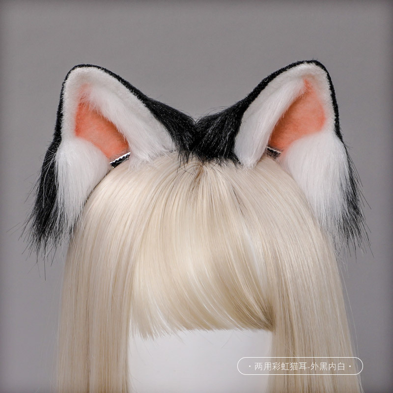 ドロップシッピング日本ロリータ獣耳ヘッドバンド、猫耳ヘアバンド、ヘアピン、両用アクセサリー、手作り|undefined