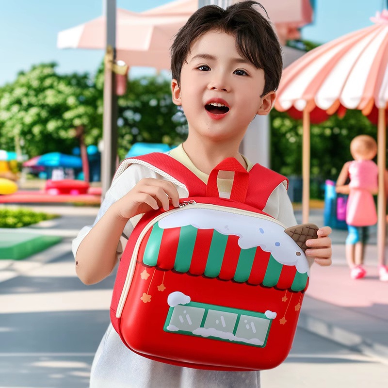 Cross-border 2025 nueva mochila infantil de cáscara dura de Navidad, caricatura de caricatura, lindas mochilas para niños y niñas, mochilas para jardín de infantes